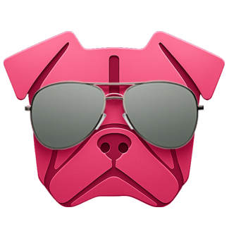 Bulldog Circle Pink no circle